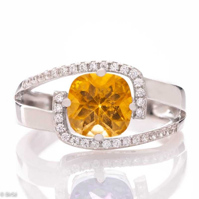 Сребърен пръстен - Естествен Цитрин 0,70 ct. СДП226 Сребърен пръстен - Естествен Цитрин 0,70 ct. СДП226