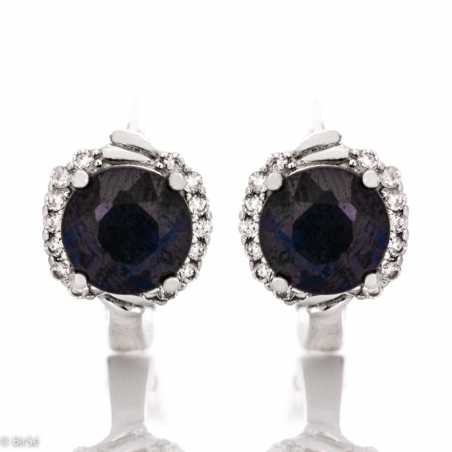 Сребърни обеци - Естествен Сапфир 4,50 ct. СО332