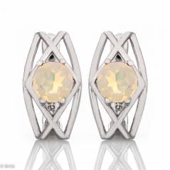 Сребърни Обеци - Естествен Опал 1,14 ct. СО364