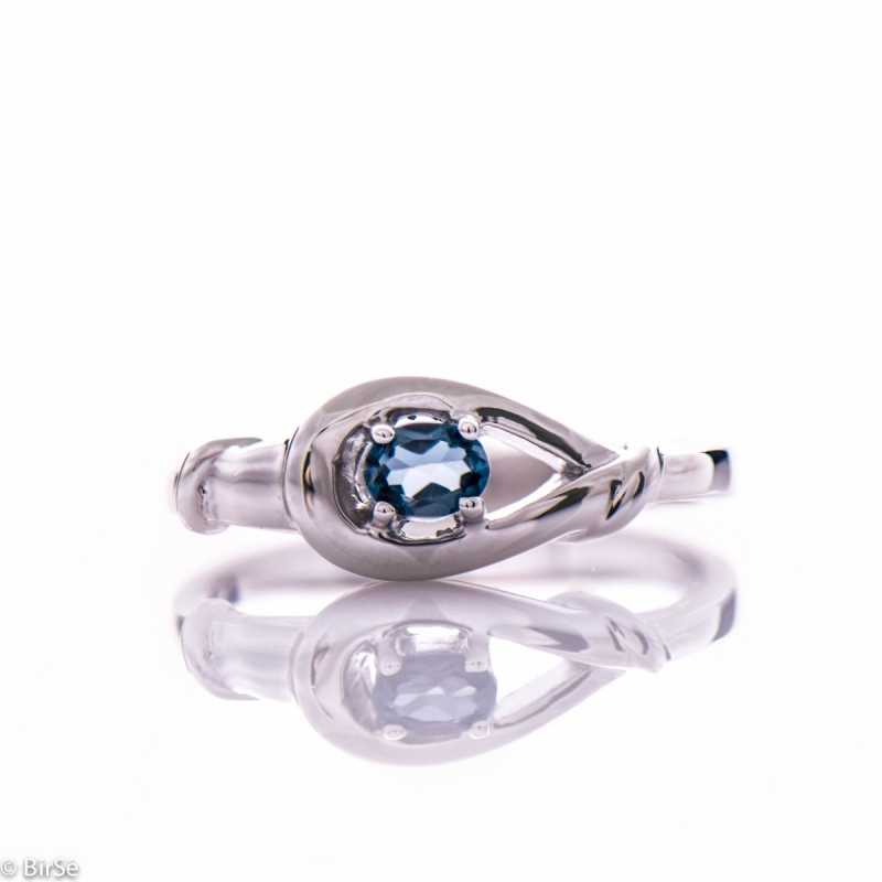 Сребърен Пръстен - Естествен Лондон Топаз 0,19 ct. СДП337