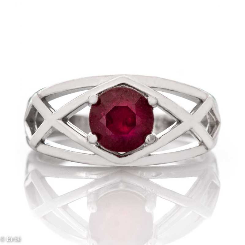 Сребърен пръстен - Естествен Рубин 1,05 ct. СДП340 Сребърен пръстен - Естествен Рубин 1,05 ct. СДП340