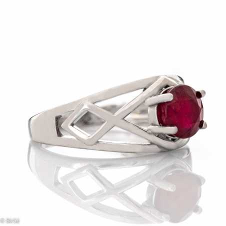 Сребърен пръстен - Естествен Рубин 1,05 ct. СДП340