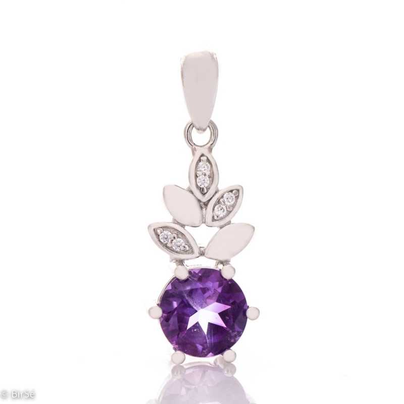Сребърна Висулка Ананас - Естествен Аметист 0,70 ct. СВ247