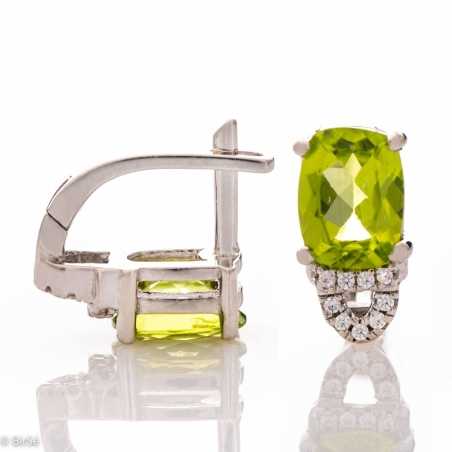 Сребърни обеци - Естествен Перидот 2,70 ct. СО372
