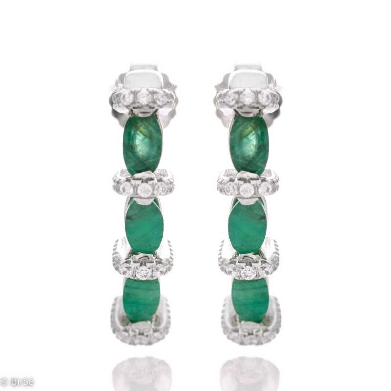 Сребърни обеци - Естествен Изумруд 1,50 ct. СО404 Сребърни обеци - Естествен Изумруд 1,50 ct. СО404