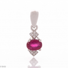 Сребърна Висулка - Естествен Рубин 0,60 ct. СВ270