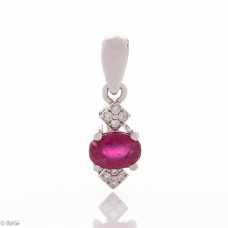 Сребърна Висулка - Естествен Рубин 0,60 ct. СВ270