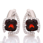 Сребърни Обеци - Естествен Гранат 2,00 ct. СО411 Сребърни Обеци - Естествен Гранат 2,00 ct. СО411