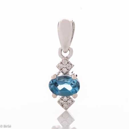 Сребърна Висулка - Естествен Лондон Топаз 0,57 ct. СВ271