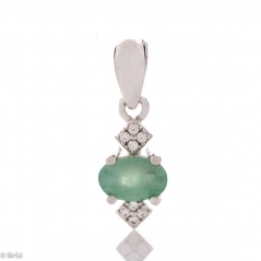 Сребърна Висулка - Естествен Изумруд 0,52 ct СВ273