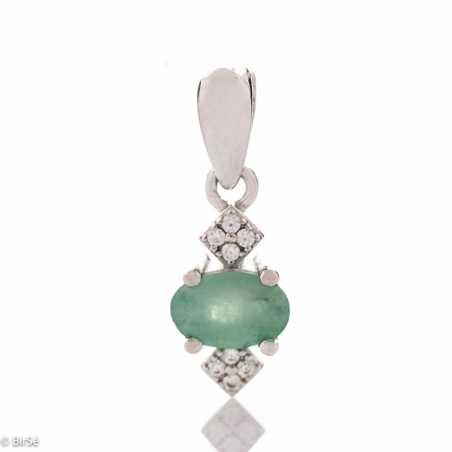 Сребърна Висулка - Естествен Изумруд 0,52 ct СВ273