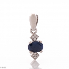 Сребърна Висулка - Естествен Сапфир 0,60 ct. СВ275