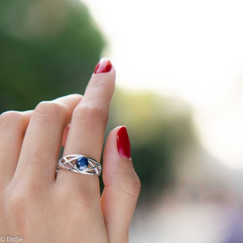 Сребърен Пръстен - Естествен Сапфир 1,05 ct. СДП410 Сребърен Пръстен - Естествен Сапфир 1,05 ct. СДП410