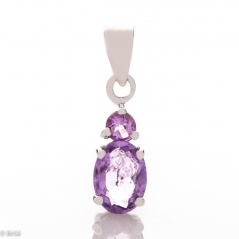 Сребърна Висулка - Естествен Аметист 1,45 ct. СВ276