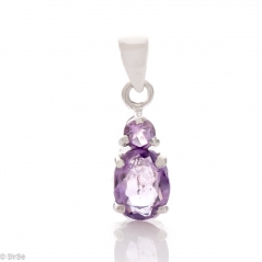 Сребърна Висулка - Естествен Аметист 1 45 ct.