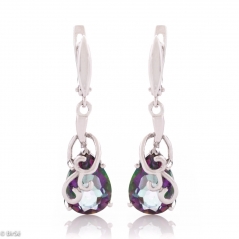 Сребърни обеци - Естествен Мистик Топаз 17,0 ct. со496