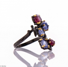 Сребърен пръстен - Естествен Танзанит 2 21 ct.