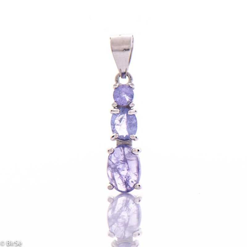 Сребърна висулка - Естествен танзанит 0,80 ct. СВ325