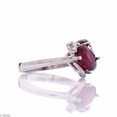 Сребърен пръстен - Естествен рубин 2,20 ct. СДП458
