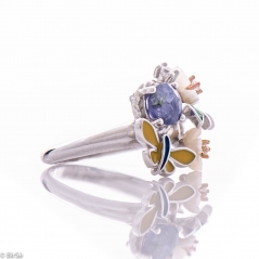 Сребърен пръстен - Естествен танзанит 0,45 ct. СДП472