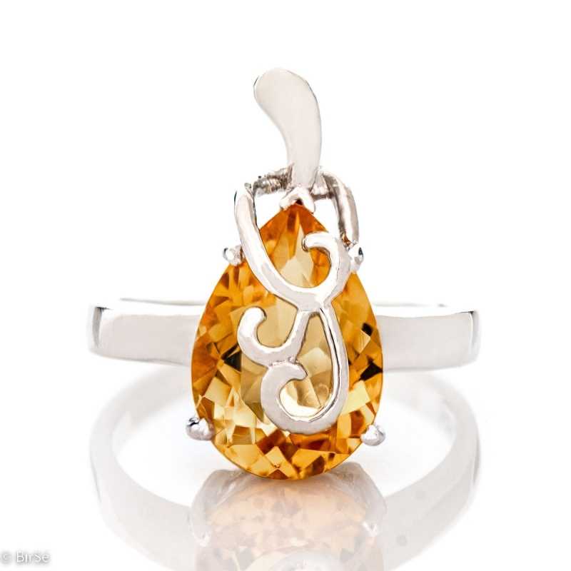 Сребърен пръстен - Естествен цитрин 4,00 ct. СДП476 Сребърен пръстен - Естествен цитрин 4,00 ct. СДП476