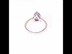 Сребърен пръстен - Естествен аметист 0 65 ct.