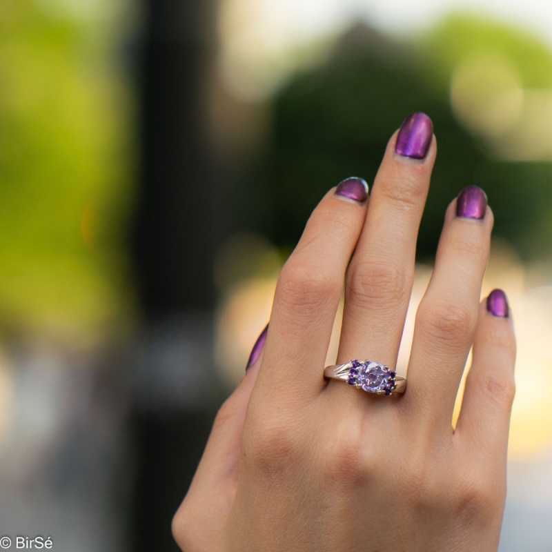 Сребърен пръстен - Естествен Аметист 3,90 ct. СДП502 Сребърен пръстен - Естествен Аметист 3,90 ct. СДП502