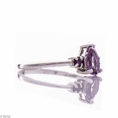Сребърен пръстен - Естествен Аметист 1,33 ct. СДП504