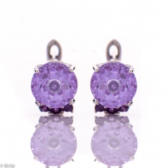 Сребърни обеци - Естествен Аметист 7,20 ct. СО605