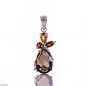 Сребърна Висулка - Естествен Опушен кварц 2,80 ct. СВ364