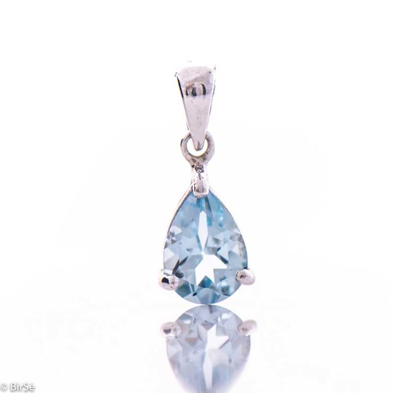 Сребърна Висулка - Естествен Син Топаз 1,00 ct. СВ374