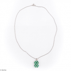 Сребърно колие - Естествен изумруд 3,00 ct. СДК195