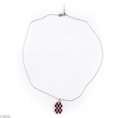 Сребърно колие - Естествен рубин 4,20 ct. СДК196