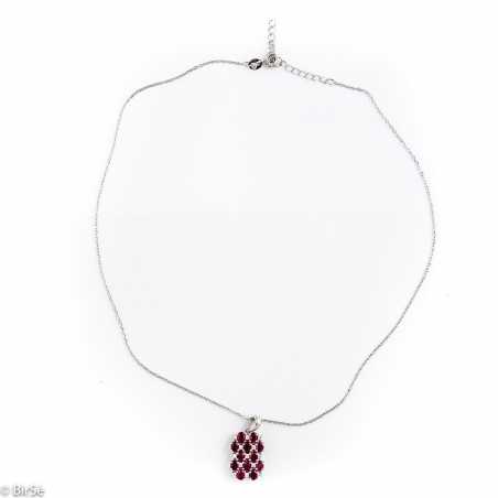 Сребърно колие - Естествен рубин 4,20 ct. СДК196