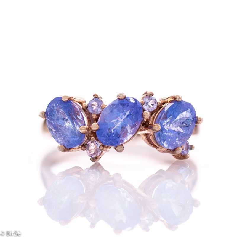 Сребърен пръстен - Естествен танзанит 2,83 ct. СДП538 Сребърен пръстен - Естествен танзанит 2,83 ct. СДП538