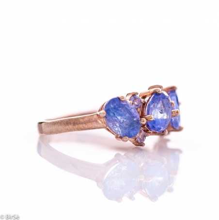 Сребърен пръстен - Естествен танзанит 2,83 ct. СДП538