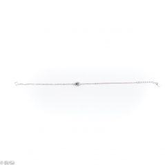 Сребърна гривна - Естествен танзанит 0,35 ct. СДГ131