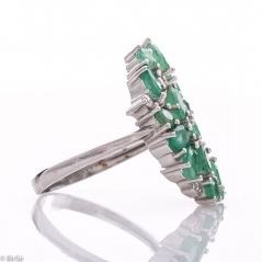 Сребърен пръстен - Естествен изумруд 2,45 ct СДП547