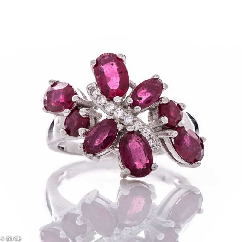 Сребърен пръстен - Естествен рубин 1,76 ct СДП549 Сребърен пръстен - Естествен рубин 1,76 ct СДП549