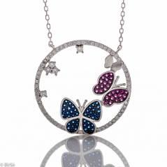 Сребърно колие - Нежни пеперуди 306 СДК306