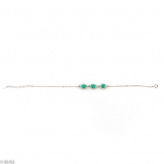 Сребърна гривна - Естествен изумруд 2,07 ct 134 СДГ134
