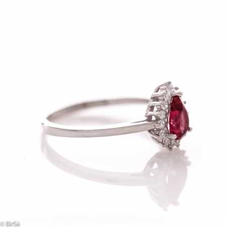 Сребърен пръстен - Рубин СДП579