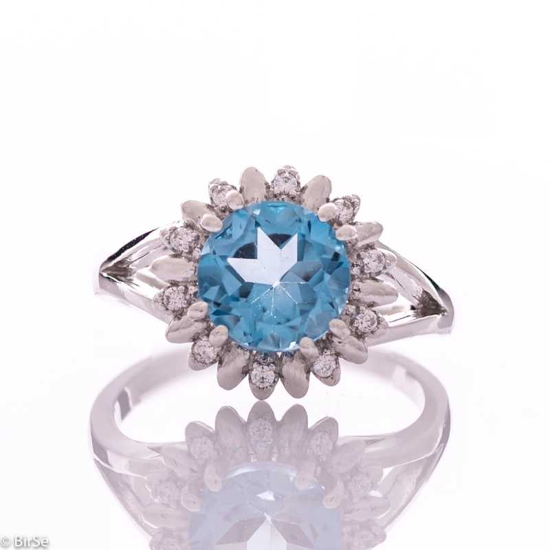 Сребърен пръстен - Естествен лондон топаз 2,50 ct СДП587 Сребърен пръстен - Естествен лондон топаз 2,50 ct СДП587