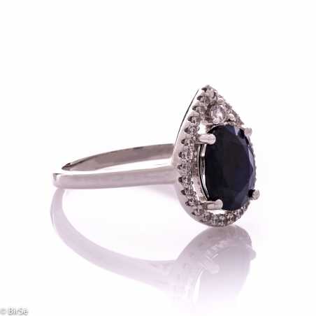 Сребърен пръстен - Естествен сапфир 3,15 ct СДП598