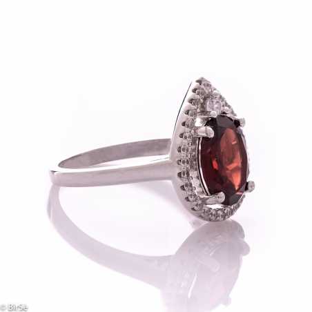 Сребърен пръстен - Естествен гранат 2,80 ct СДП600