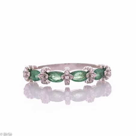 Сребърен пръстен - Естествен изумруд 1,00 ct СДП617