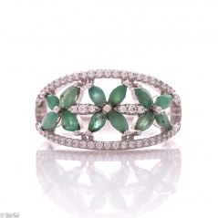 Сребърен пръстен - Естествен изумруд 1,08 ct СДП642