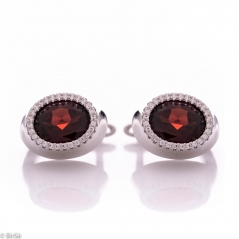 Сребърни обеци - Естествен гранат 5,60 ct СО824