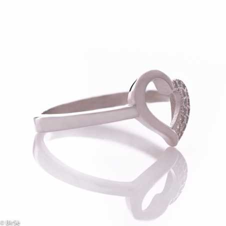 Сребърен пръстен - Сърце СДП670