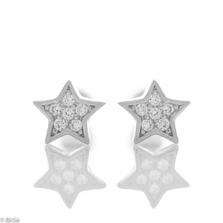Сребърни обеци - Звездички СО972